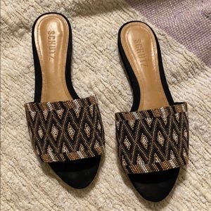 Schultz beaded mules